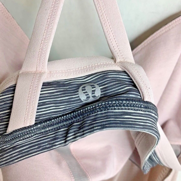Lululemon Womens Sz 4 Tank Pink CYB LW Mesh Loose Body Fitted hip crossb… - Picture 9 of 11